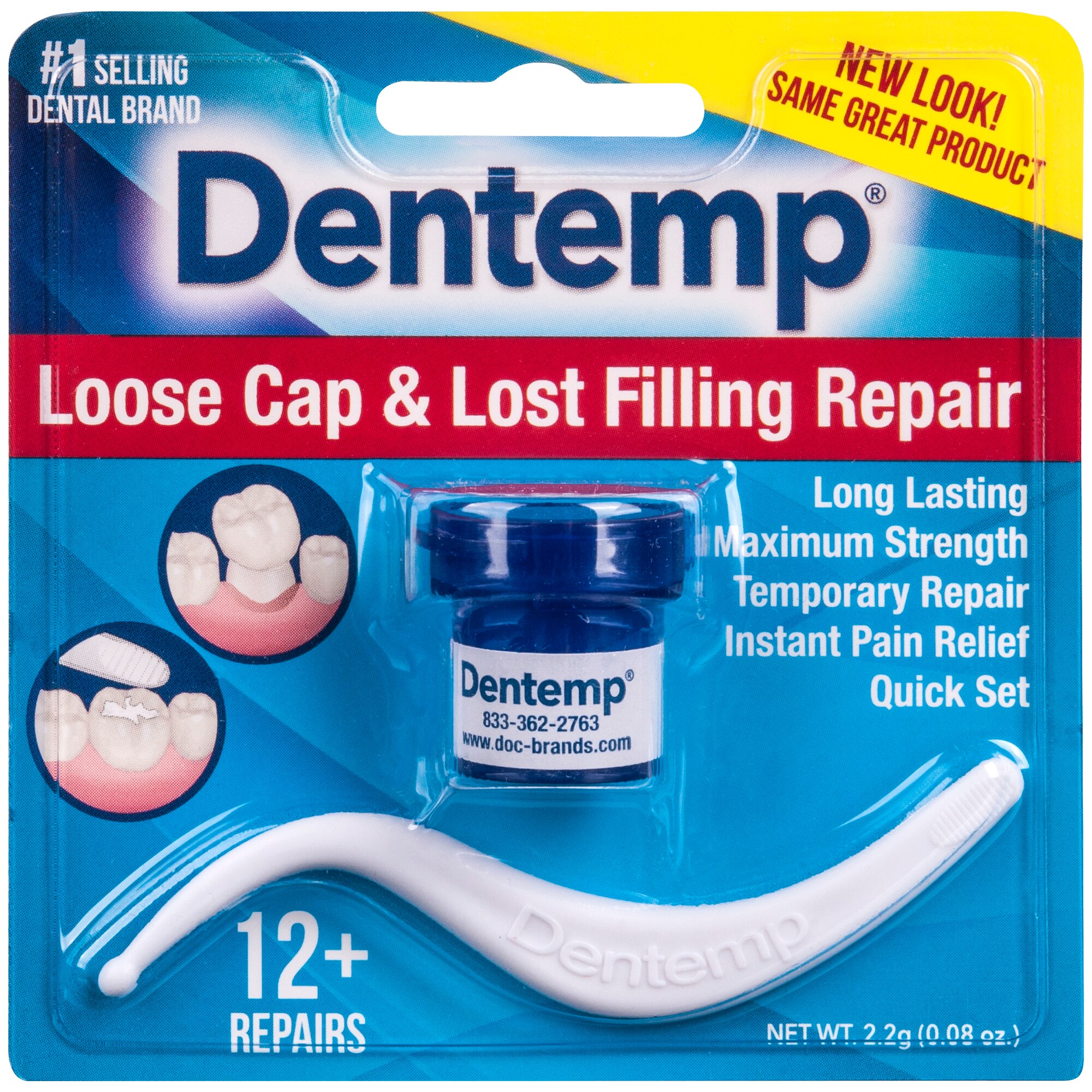 Dentemp Loose Cap & Lost Filling Repair Set, 12+ Repairs image.