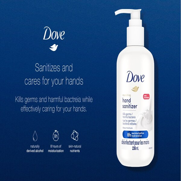 Dove Deep Moisture Hand Sanitizer, 8 OZ