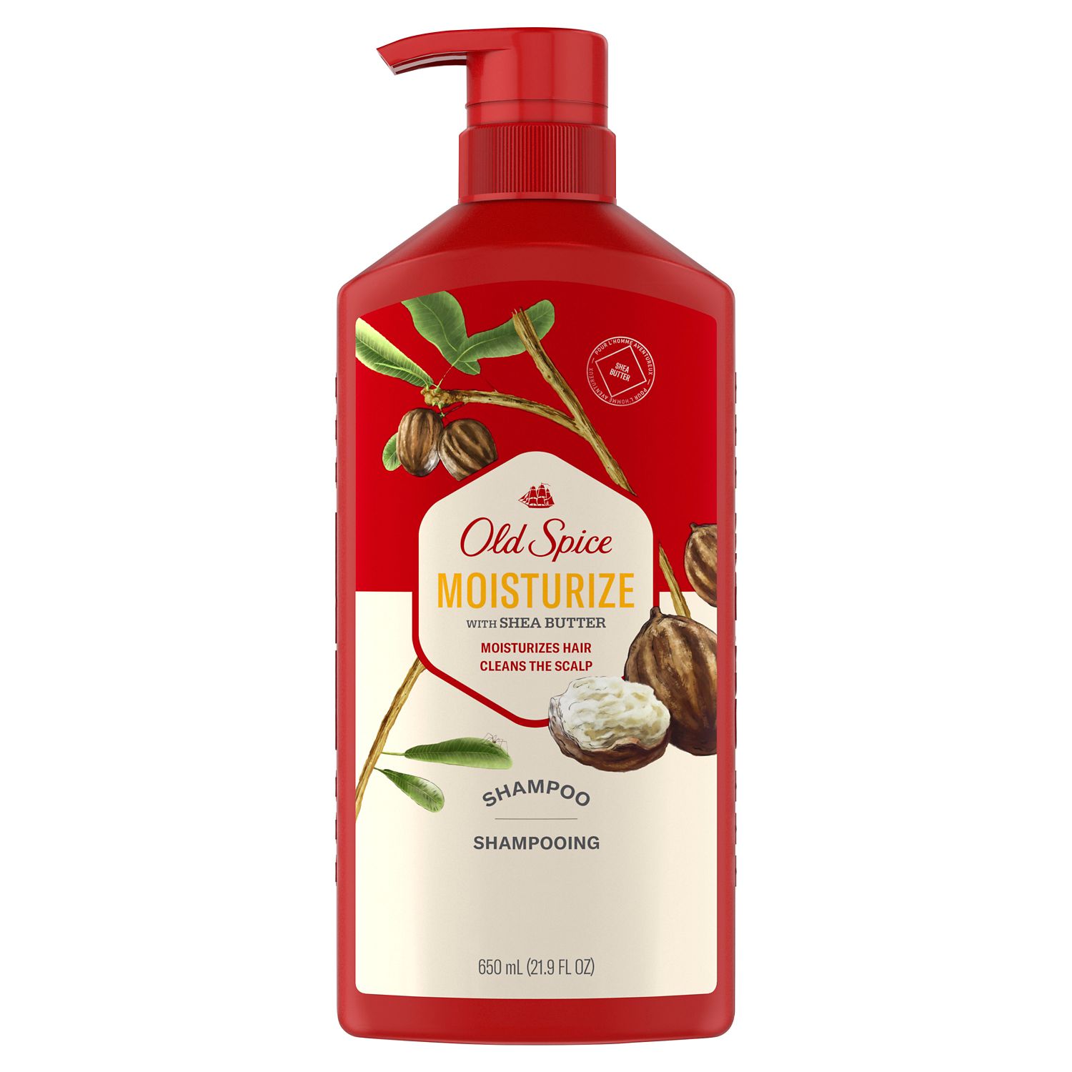 Old Spice Moisturize Shampoo, 21.9 OZ image.