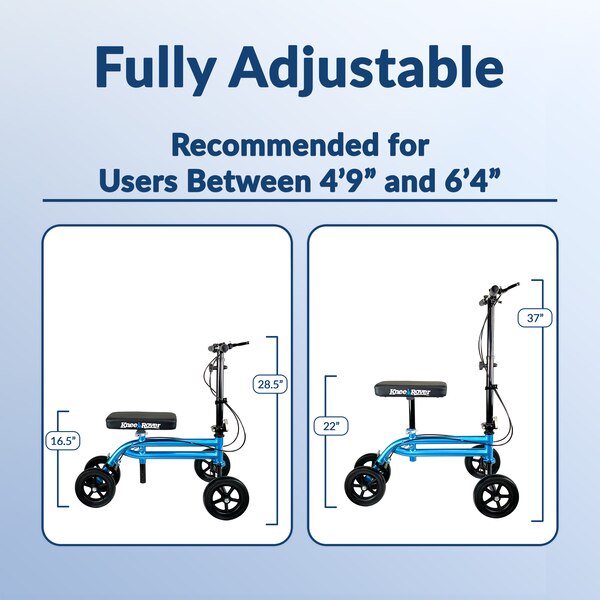KneeRover Steerable Economy Knee Scooter with Dual Braking System
