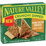 Nature Valley Crunchy Dipped Granola Bars, Peanut Butter Chocolate, 6 ct, 4.68 oz, thumbnail image 1 of 3