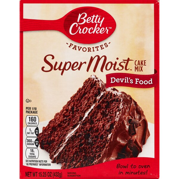 Betty Crocker Super Moist Yellow Cake Mix, 15.25 oz