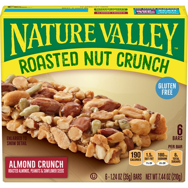 Nature Valley Roasted Nut Crunch Bars, 6 ct