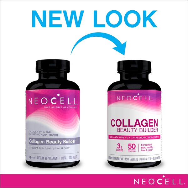 NeoCell Collagen Beauty Builder for Radiant Skin, Healthy Hair & Nails, 150 CT