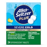 Alka-Seltzer Plus Severe Night Cold PowerFast Fizz Lemon Effervescent Tablets, thumbnail image 1 of 8