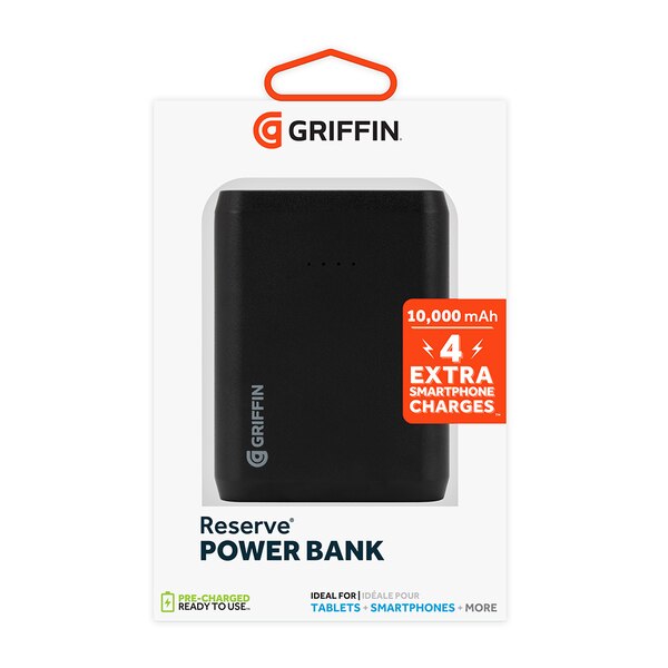Griffin Reserve Power Bank, 10000mAh - Black