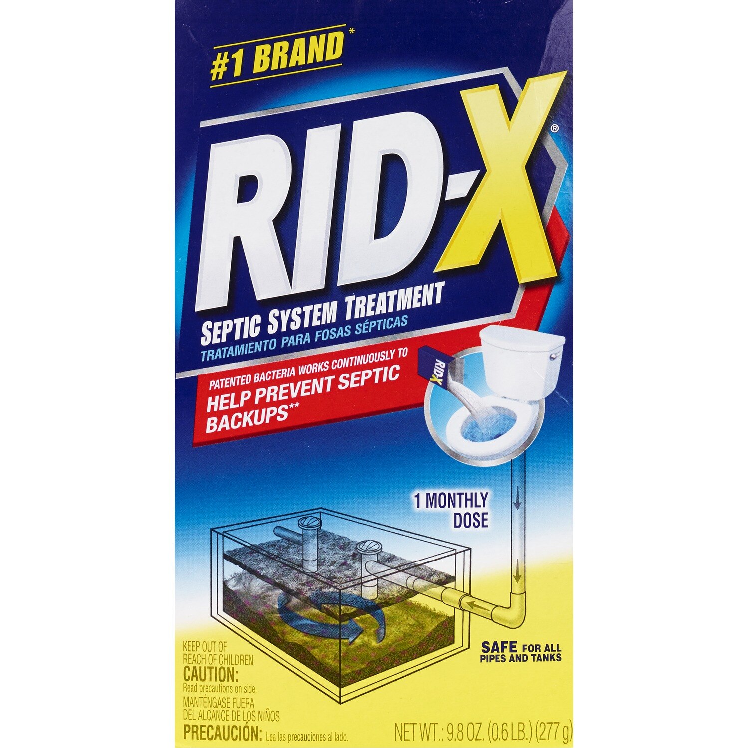 RID-X Septic Tank Treatment System 1-Dose Powder, 9.8 OZ