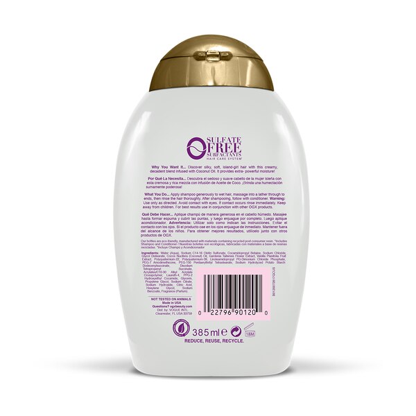 OGX Extra Strength Damage Remedy Coconut Miracle Oil Shampoo, 13 OZ