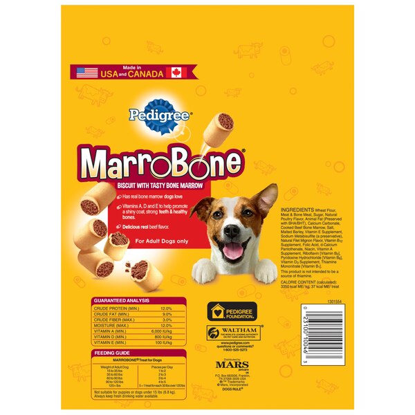 Pedigree Marrobone Real Beef Flavor Snacks for Dogs, 24 OZ