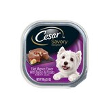 Cesar Savory Delights Filet Mignon Flavor with Bacon & Potato Dog Food Trays, 3.5 OZ, thumbnail image 1 of 4