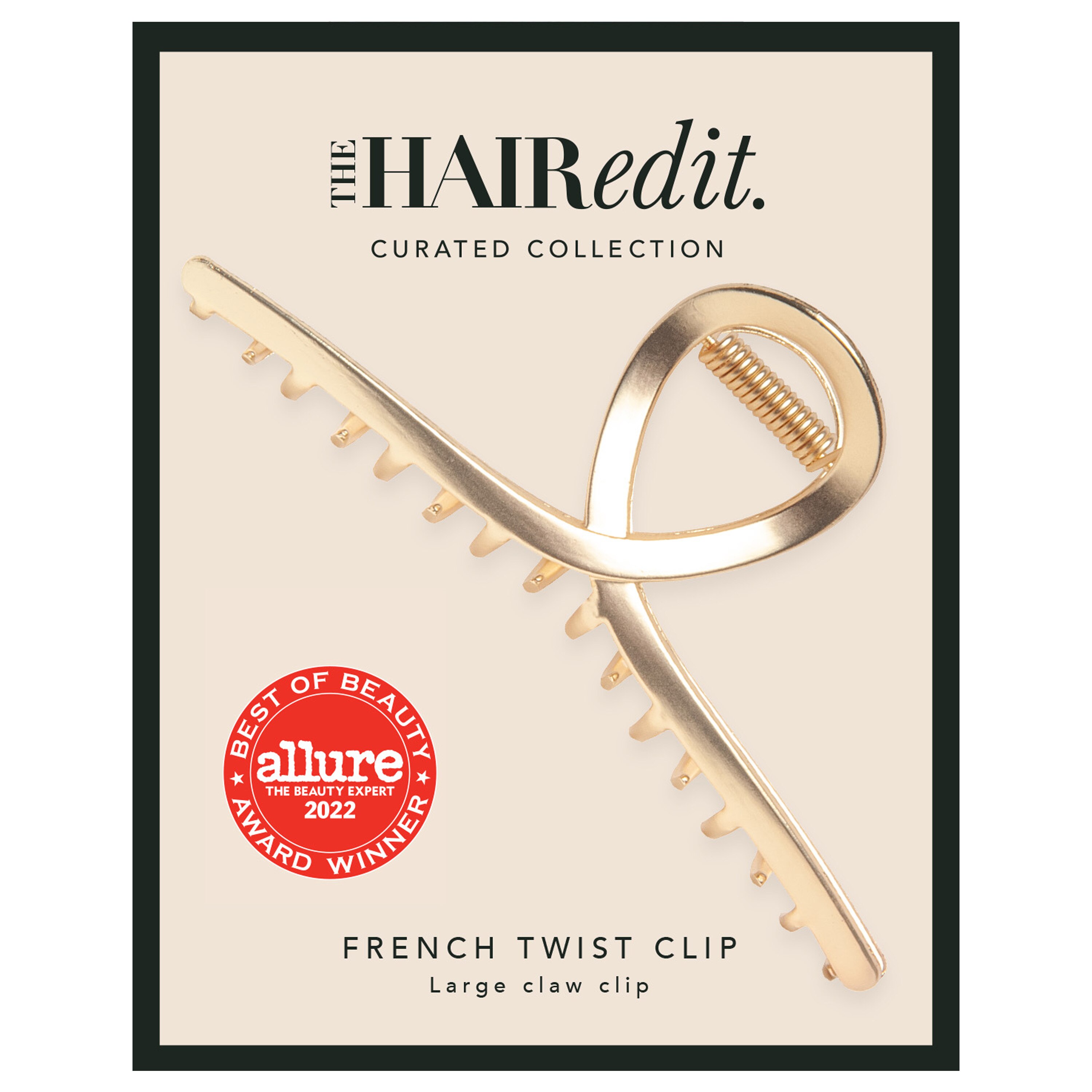 The Hair Edit French Twist Clip, Gold