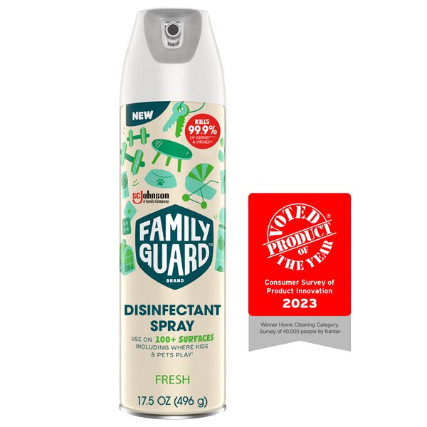 FamilyGuard Brand Disinfectant Spray 17.5 OZ (496g), Fresh.