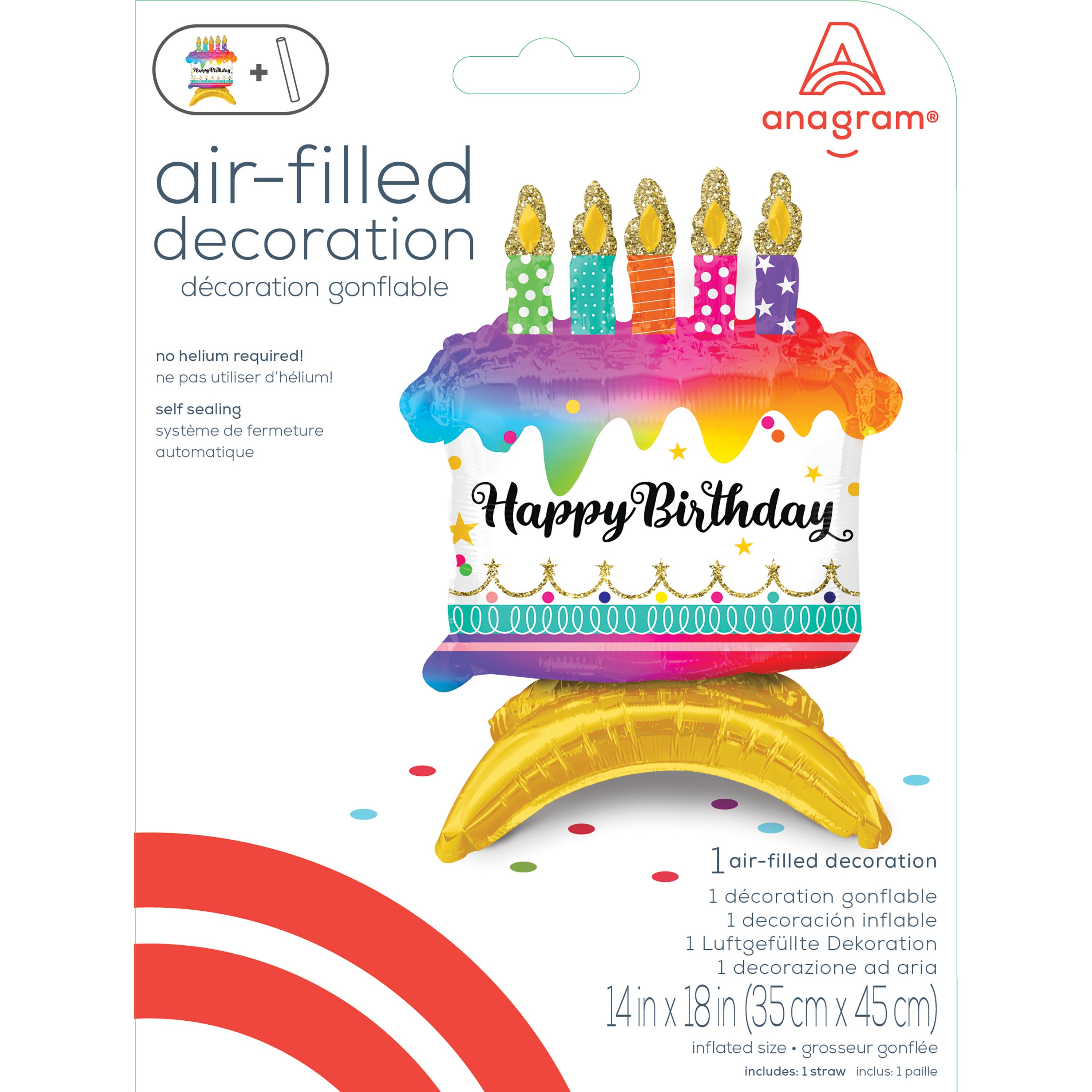 Anagram Air Balloon Bday Cake image.