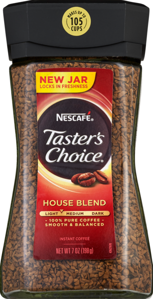 Nescafe Taster's Choice, House Blend Instant Coffee, 7 Oz