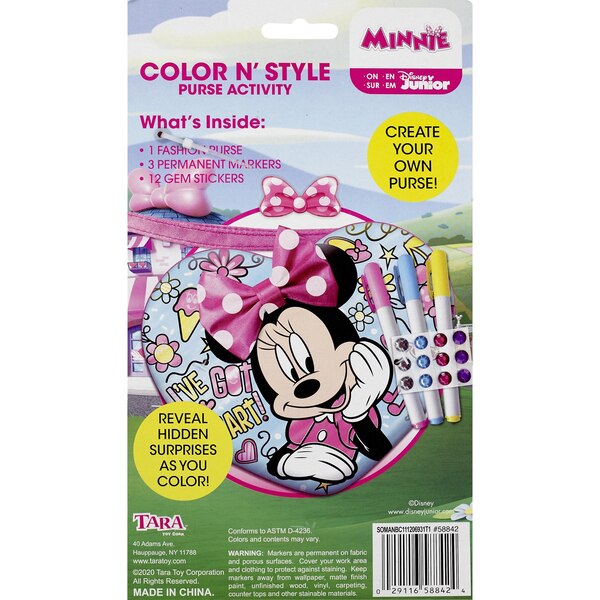 Disney Color N' Style Purse Activity, Assorted Characters