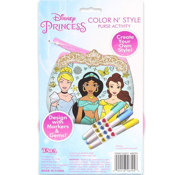 Disney Color N' Style Purse Activity, Assorted Characters