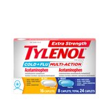 Tylenol Extra Strength Cold + Flu Relief Day & Night Caplets, 24 CT, thumbnail image 1 of 5