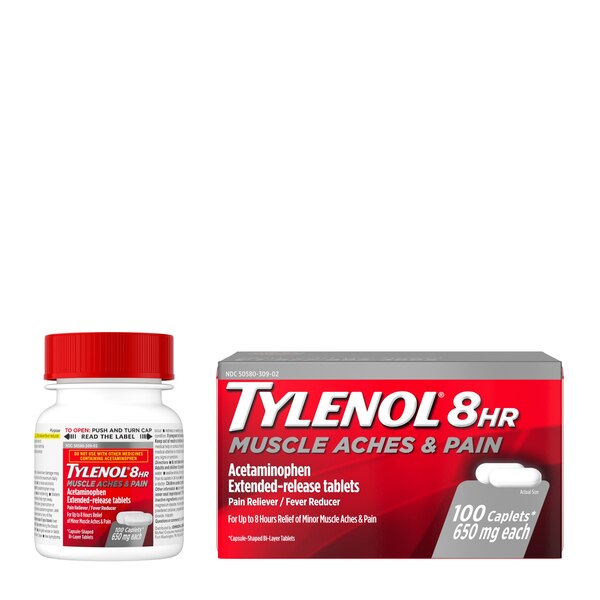 Tylenol 8 Hour Muscle Aches & Pain Tablets with Acetaminophen
