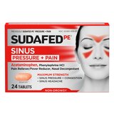 Sudafed PE Sinus Pressure + Pain Max Strength Non-Drowsy Caplets, 24 CT, thumbnail image 1 of 6