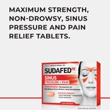 Sudafed PE Sinus Pressure + Pain Max Strength Non-Drowsy Caplets, 24 CT, thumbnail image 3 of 6
