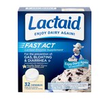 Lactaid Fast Act Lactose Relief Chewables, Vanilla, 32 CT, thumbnail image 1 of 9
