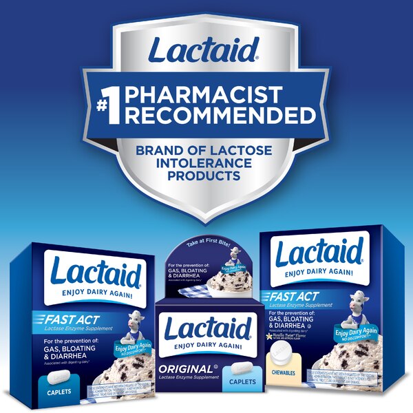 Lactaid Fast Act Lactose Relief Chewables, Vanilla, 32 CT
