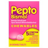 Pepto Bismol, 5 Symptom Relief Chewable Tablets, thumbnail image 1 of 8