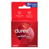 Durex Extra Sensitive Ultra Thin Lubricated Latex Condoms, thumbnail image 1 of 1