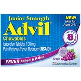 Children's Advil Junior Strength, 100 Mg Ibuprofen for Ages 2-11, Grape, 24 Chewable Tablets, thumbnail image 4 of 5