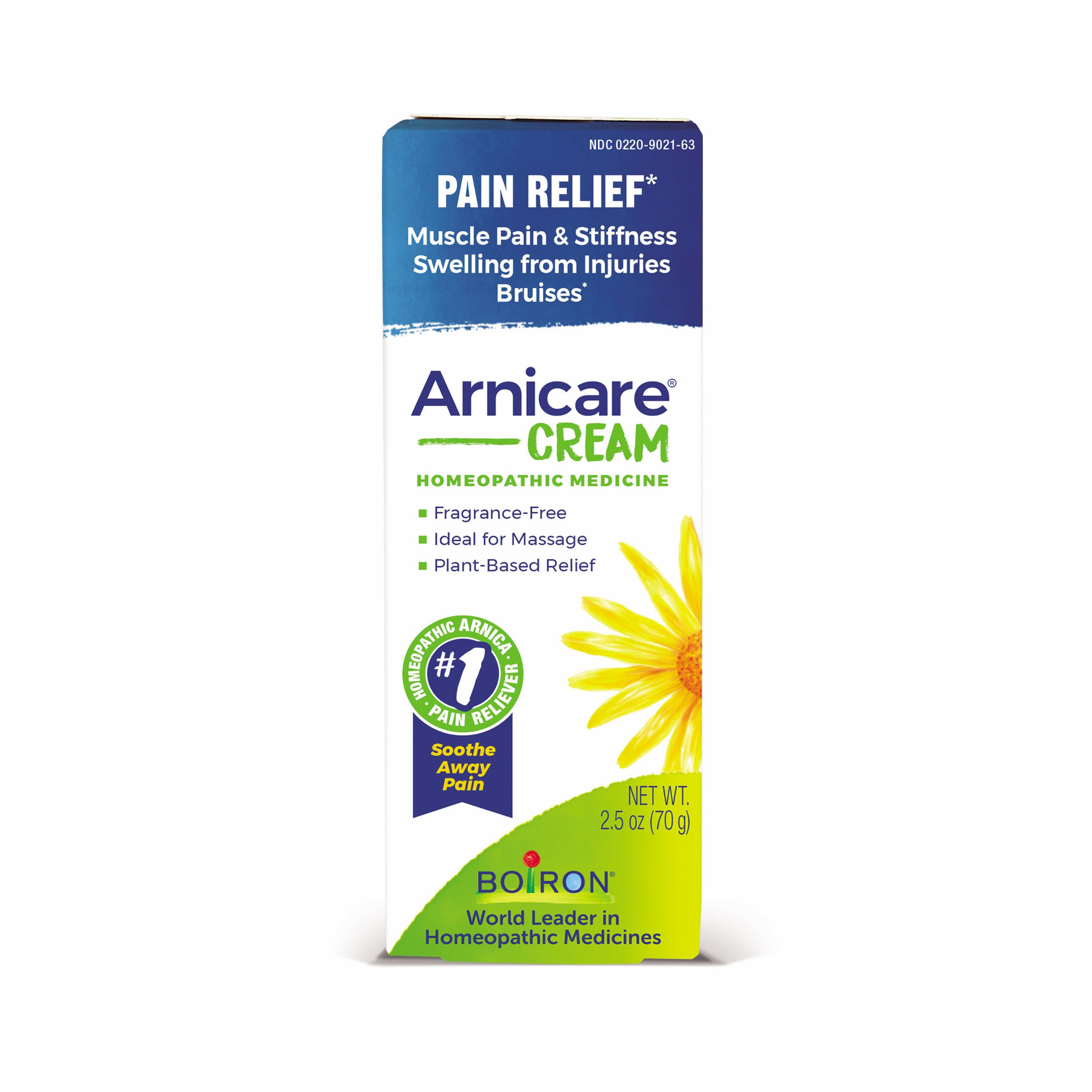 Boiron Arnicare Cream, Homeopathic Medicine for Pain Relief, 2.5 OZ image.