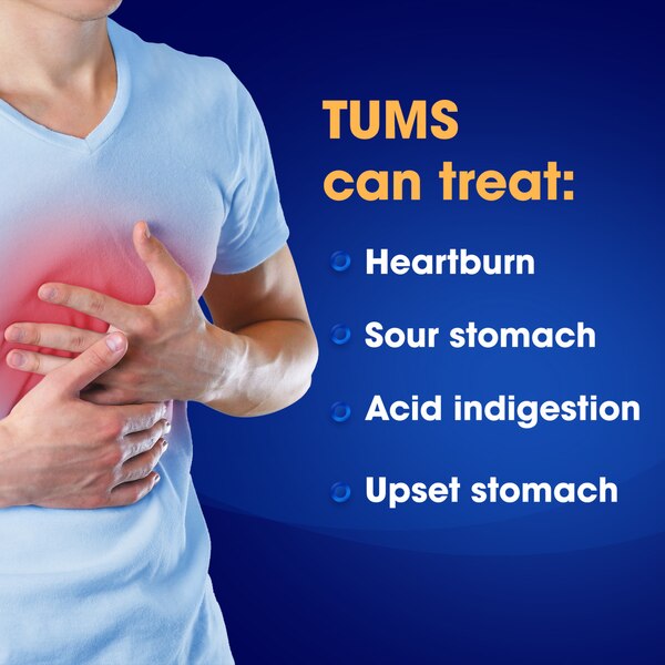 TUMS Antacid Chewable Tablets, Ultra Strength for Heartburn Relief