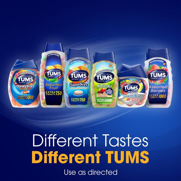 TUMS Antacid Chewable Tablets, Ultra Strength for Heartburn Relief