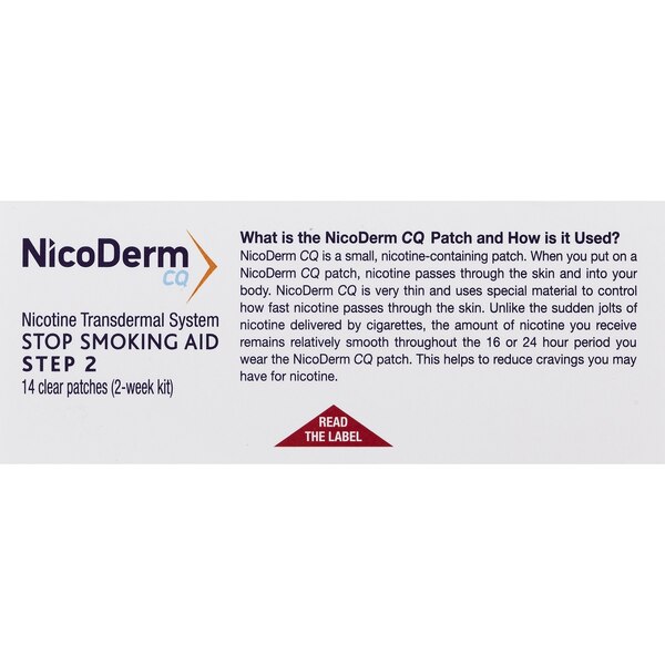 NicoDerm CQ Nicotine Patches to Stop Smoking, Step 2 - 14 Count