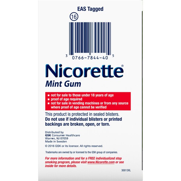 Nicorette Niotine 4mg Gum, 170 CT