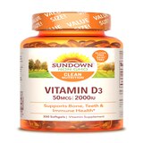 Sundown Naturals Vitamin D3 Softgels (2000 IU), thumbnail image 1 of 4