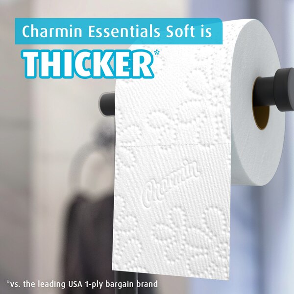 Charmin Essentials Soft Toilet Paper 12 Mega Rolls, 330 sheets per roll