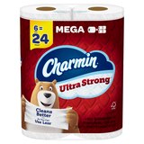 Charmin Ultra Strong Toilet Paper 6 Mega Rolls, 242 Sheets Per Roll, thumbnail image 2 of 29