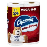 Charmin Ultra Strong Toilet Paper 6 Mega Rolls, 242 Sheets Per Roll, thumbnail image 5 of 29