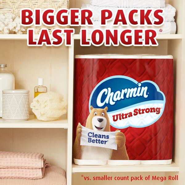 Charmin Ultra Strong Toilet Paper 6 Mega Rolls, 242 Sheets Per Roll