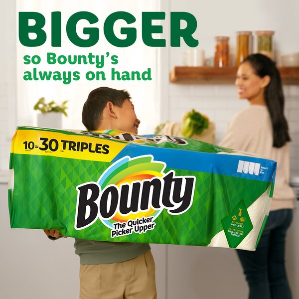Bounty Select-A-Size Paper Towels, 6 Double Rolls, White, 90 Sheets Per Roll