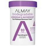 Almay Biodegradable Longwear & Waterproof Eye Makeup Remover Pads, thumbnail image 1 of 6