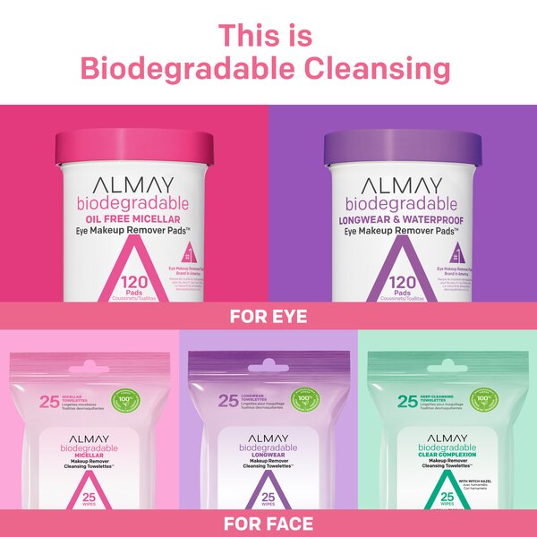 Almay Biodegradable Longwear & Waterproof Eye Makeup Remover Pads