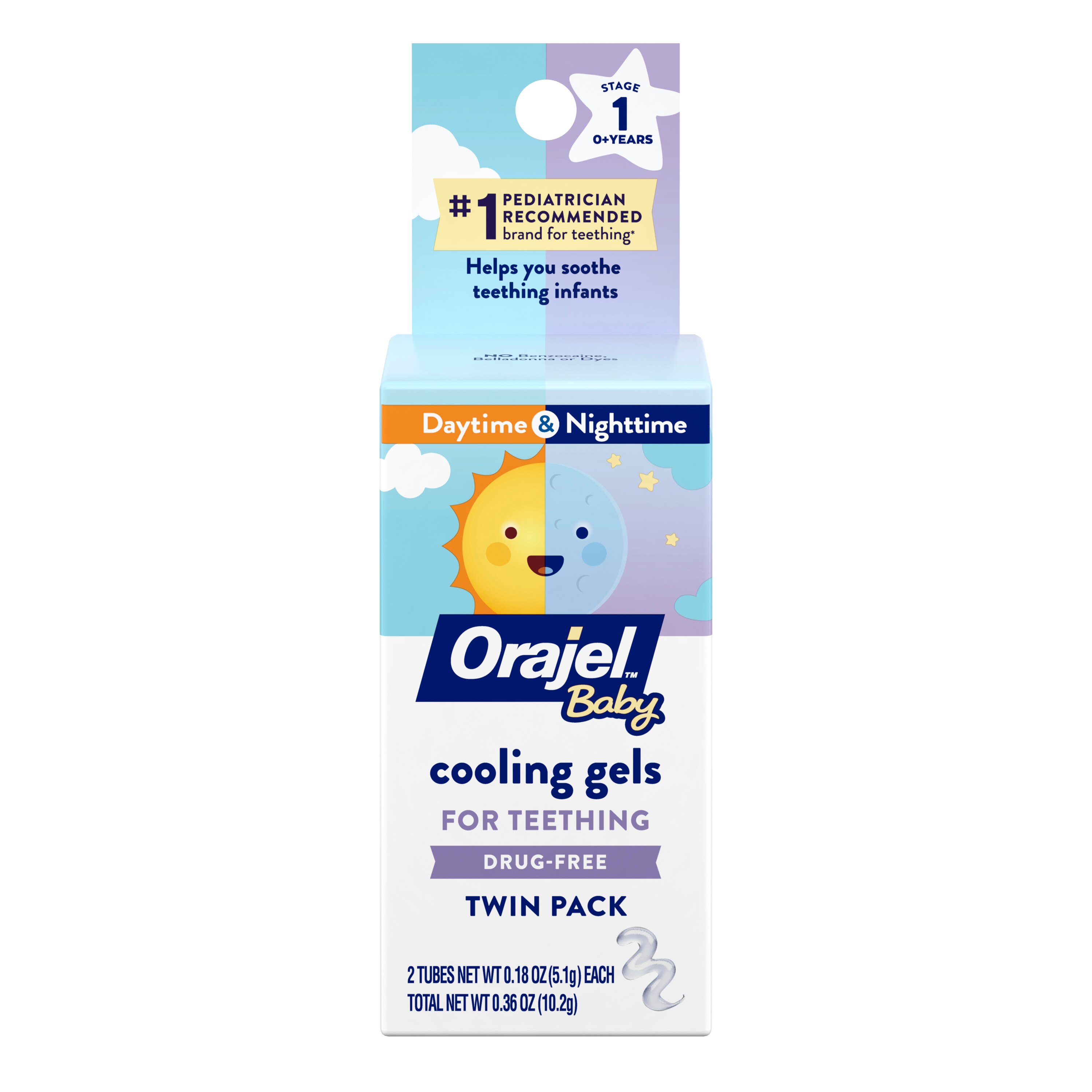 Orajel Baby Daytime & Nighttime Cooling Gels, 2 CT image.