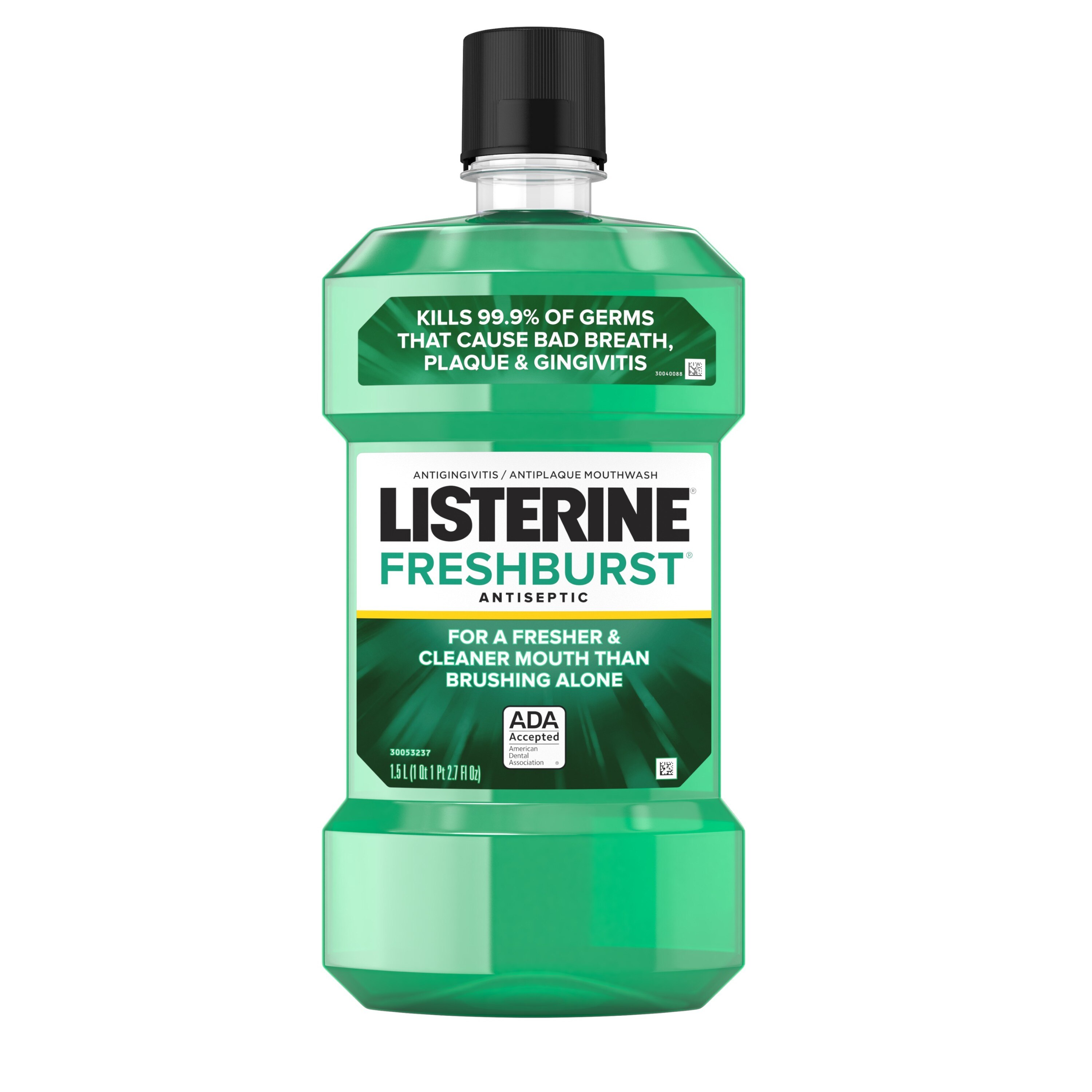 Listerine Antiseptic Mouthwash for Bad Breath, Plaque, and Gingivitis, Fresh Burst