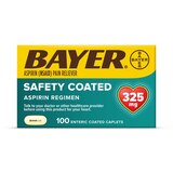 Aspirin Regimen Bayer, 325mg Enteric Coated Tablets, Pain Reliever, 100/Pack, thumbnail image 1 of 1