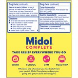 Midol Complete On the Go Menstrual Pain Relief Acetaminophen Caplets, 10 CT, thumbnail image 4 of 7