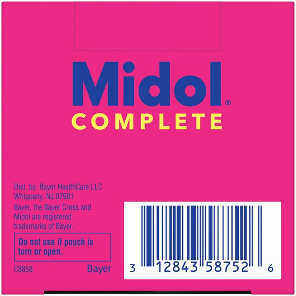 Midol Complete On the Go Menstrual Pain Relief Acetaminophen Caplets, 10 CT