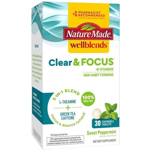 Nature Made Wellblends Clear & Focus Chewable Tablets, 30 CT