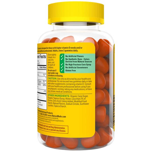 Nature Made Vitamin D3 K2 Gummies, Vitamin D3 5000 IU per serving, 50 CT