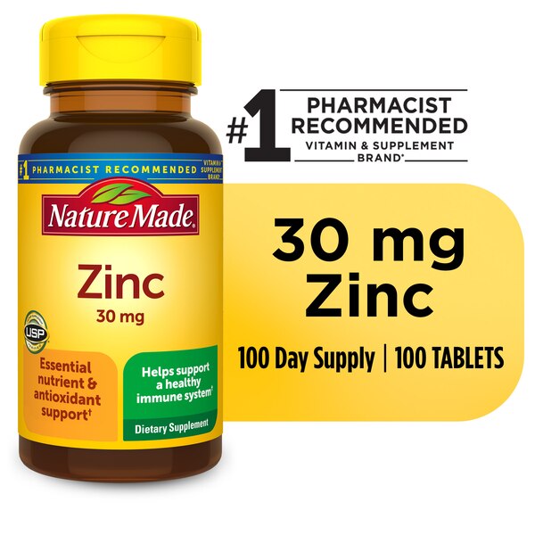 Nature Made Zinc 30mg Tablets, 100 CT